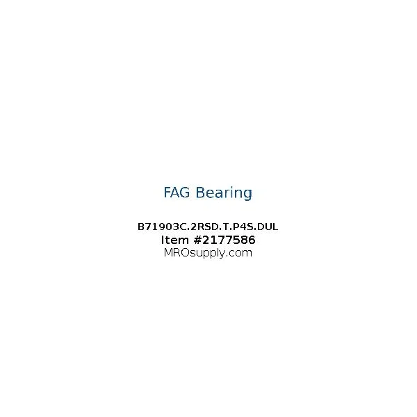 [FAG Bearing] B71903C.2RSD.T.P4S.DUL