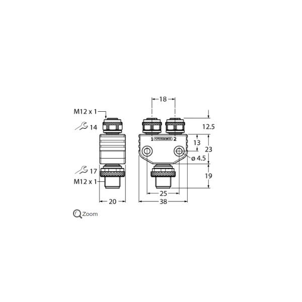 [Turck] VB2-FSM-4.4/2FKM-4